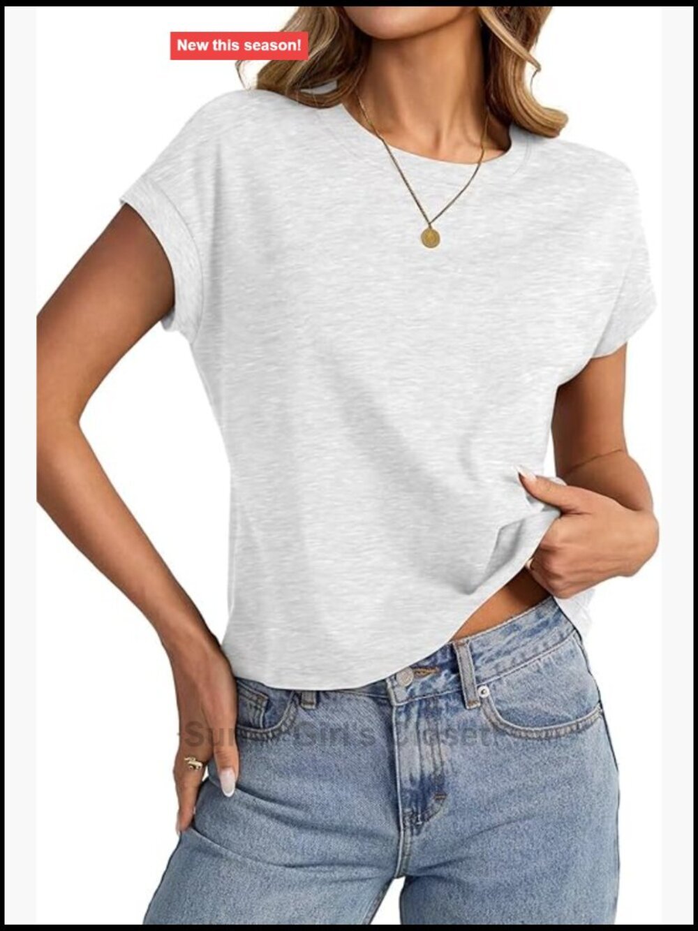 Womens Cap Sleeve Crop Top Cotton T Shirt Crewneck Loose Fit Summer Tee